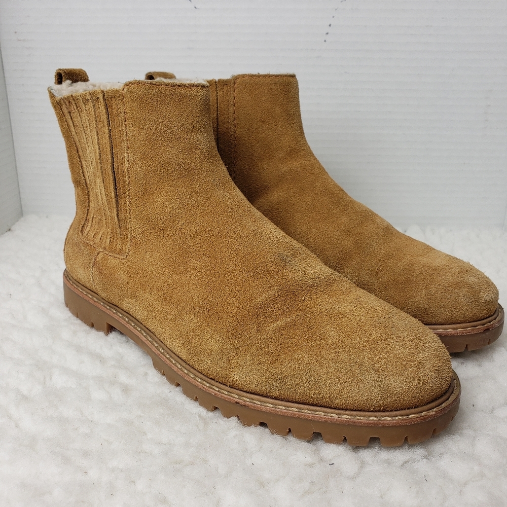 Madewell Tan Suede Ankle Boots